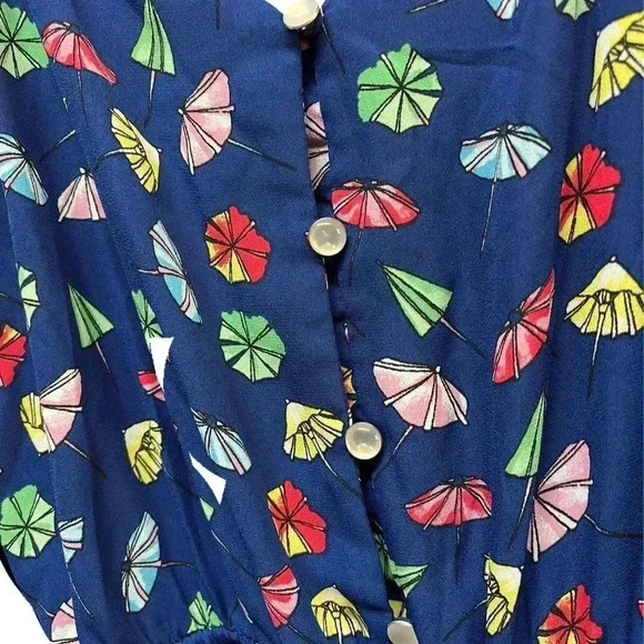 As U Wish Blue Romper with Tie Waist - Size Small - Picture 9 of 10